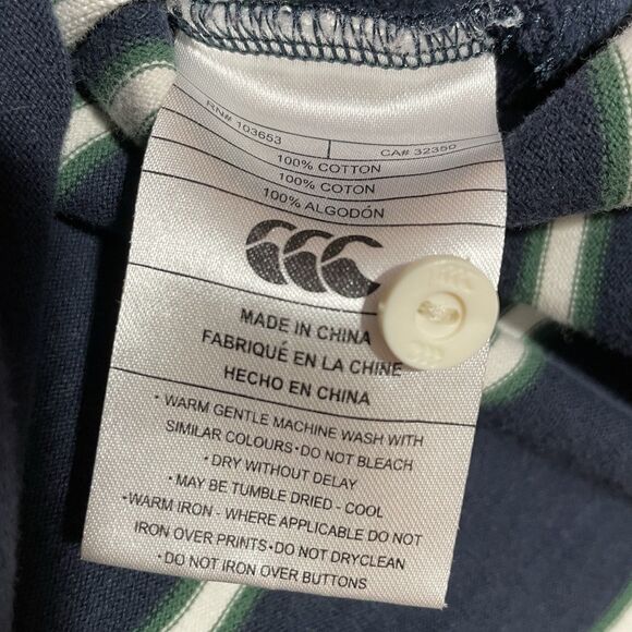 Canterbury New Zealand Rugby Shirt Men’s XL Long Sleeve Stripe Crest Logo Preppy - Picture 7 of 16